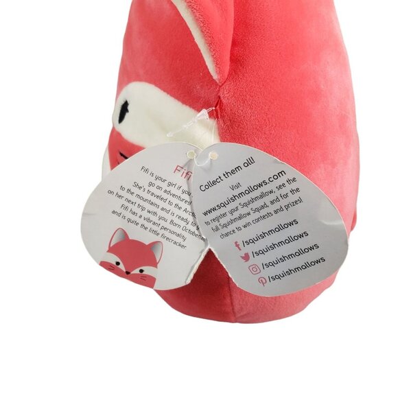 Squishmallow 8" Fifi the Red Fox Kellytoy Coral Soft Plush Stuffed Toy 2018 - Picture 4 of 10